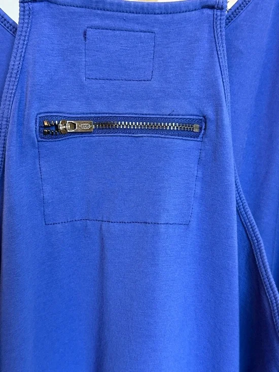 Free People Hot Shot Jumpsuit Large Blue Free Movement Harem Romper Pockets - Picture 6 of 7